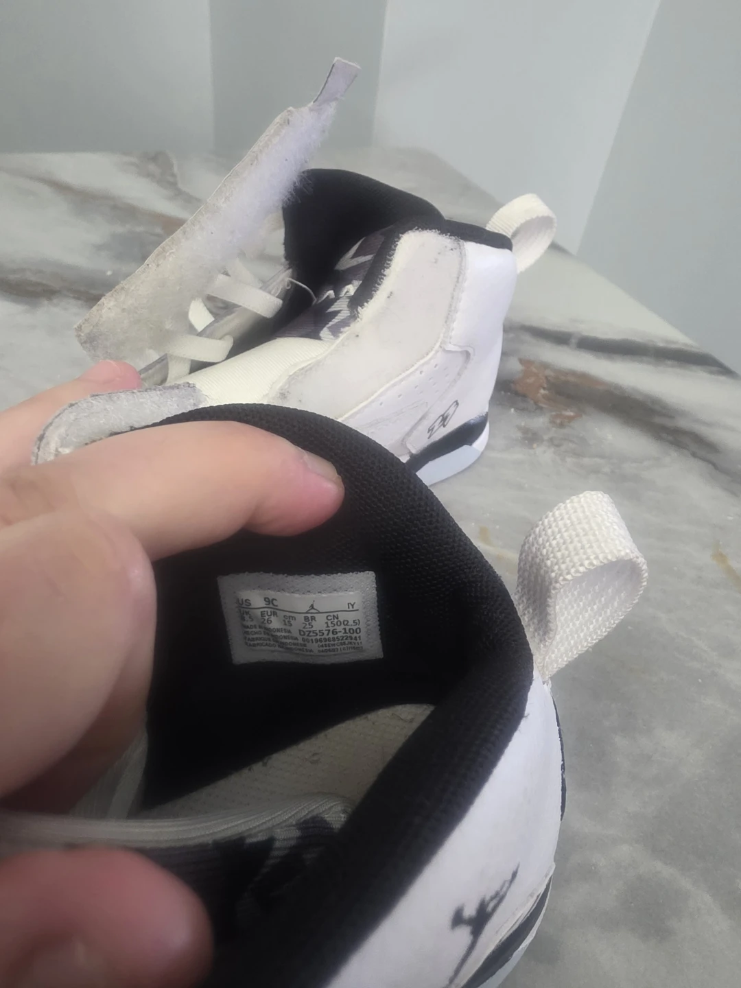 Air Jordan 6 TD Toddler Shoes White Black Size 5C - photo 2