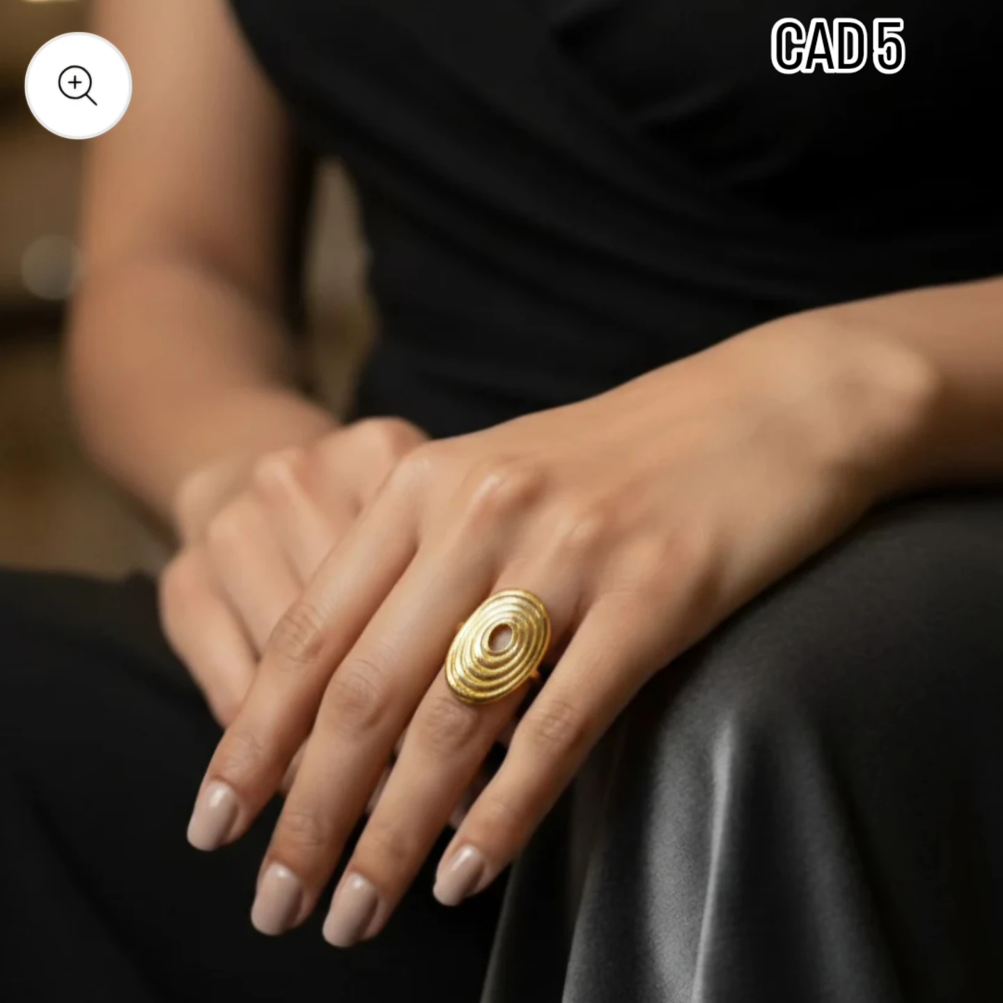 Gold Tone Statement Ring - photo 4