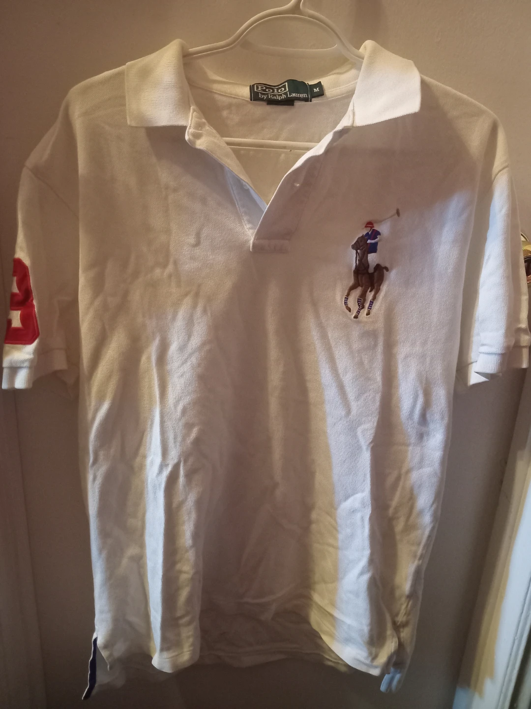 Polo by Ralph Lauren Men's Polo Shirt - White, Size M