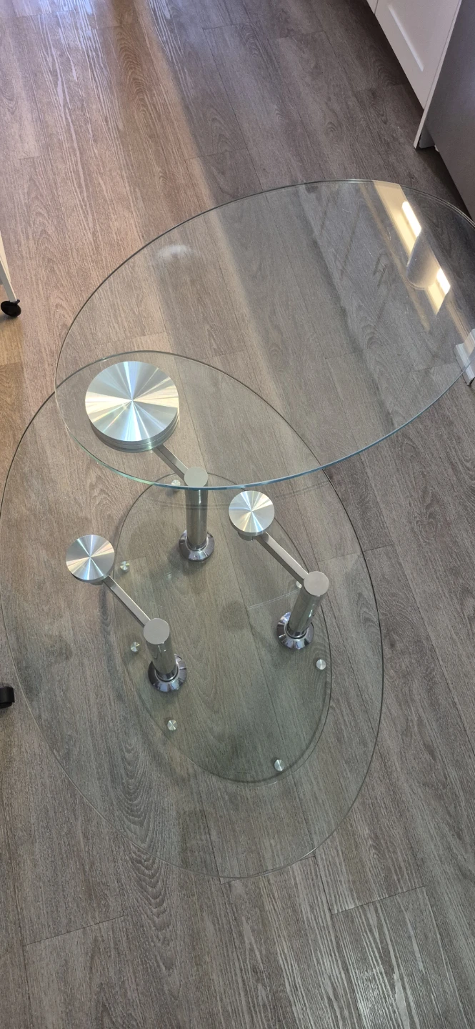 Glass Coffee Table with Metal Frame - photo 5
