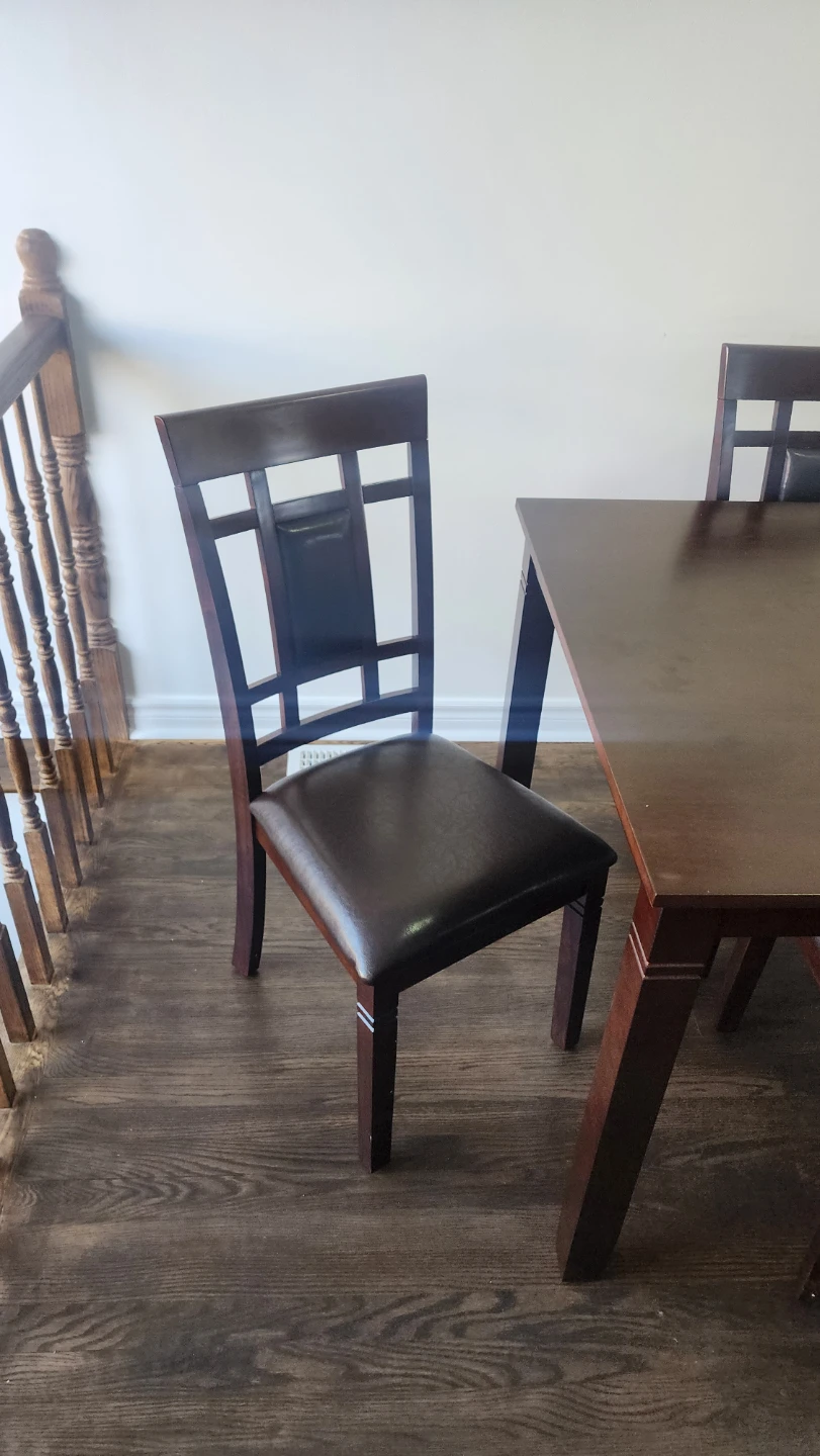 Dining table hardwood with 6 chairs - photo 2