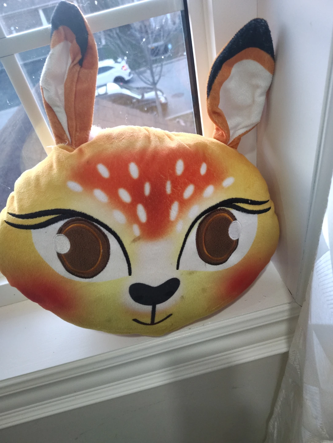 Plush Deer Face Pillow