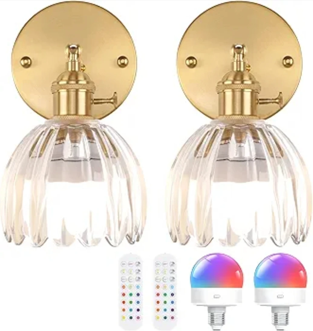 Pair of Tulip Glass lamps - photo 2