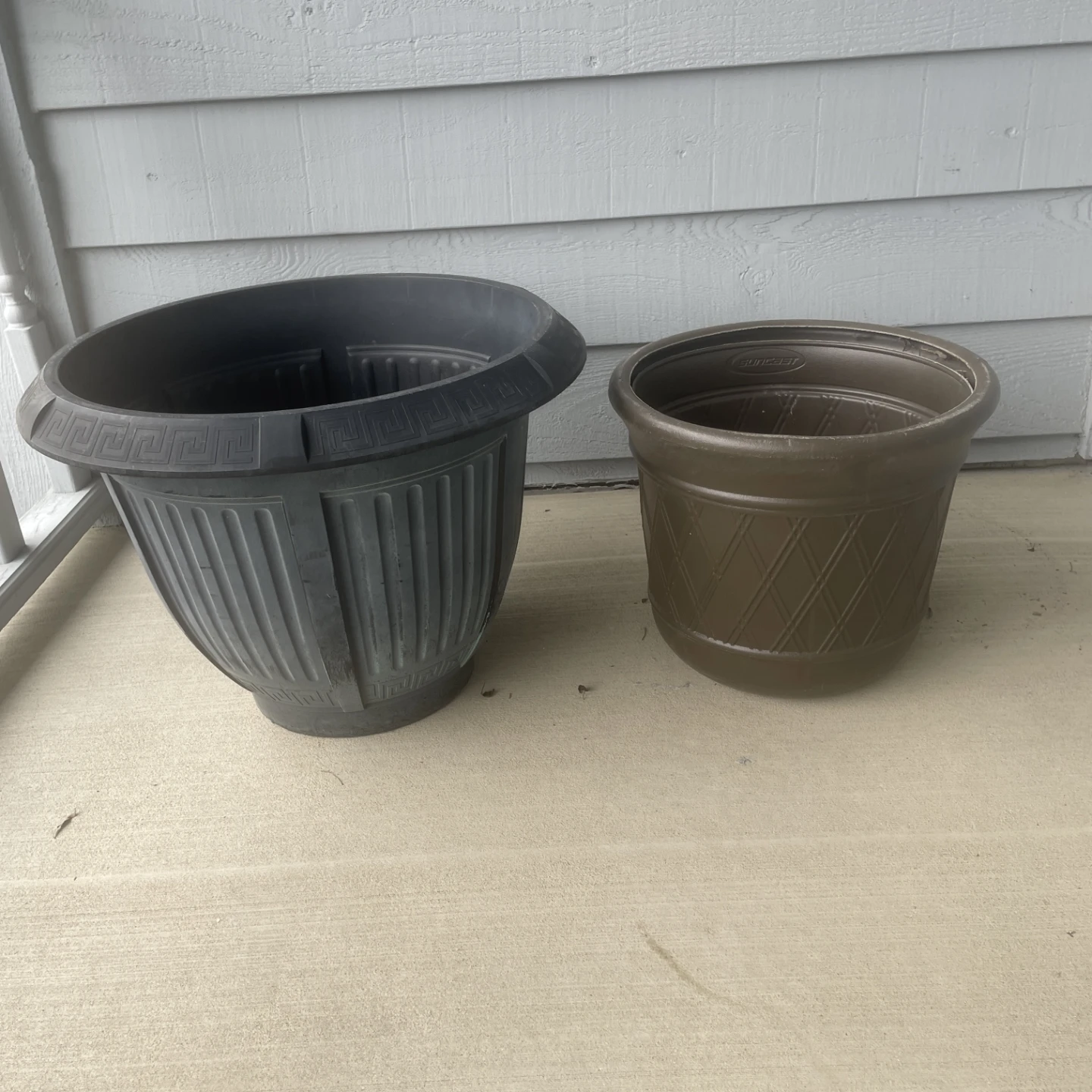 Two Plastic Planters