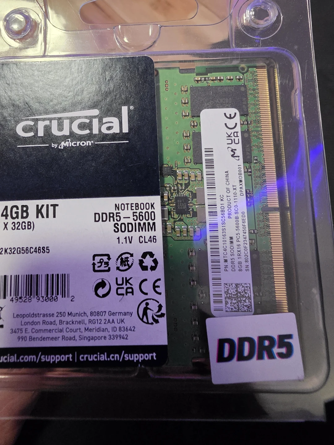 Lenovo 16GB Kit DDR5-5600 SODIMM RAM - photo 2