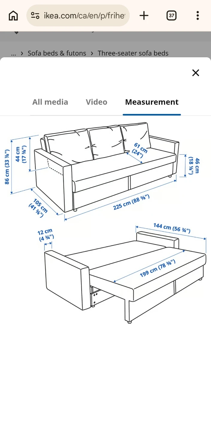IKEA FRIHETEN Sofa Bed - Grey - photo 3