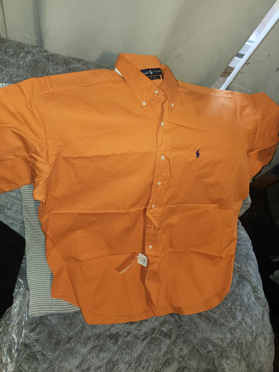 Ralph Lauren Orange Button-Down Shirt - Size XL
