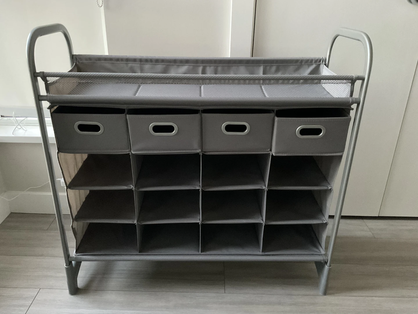16 Compartment Shoe Organizer with Drawers