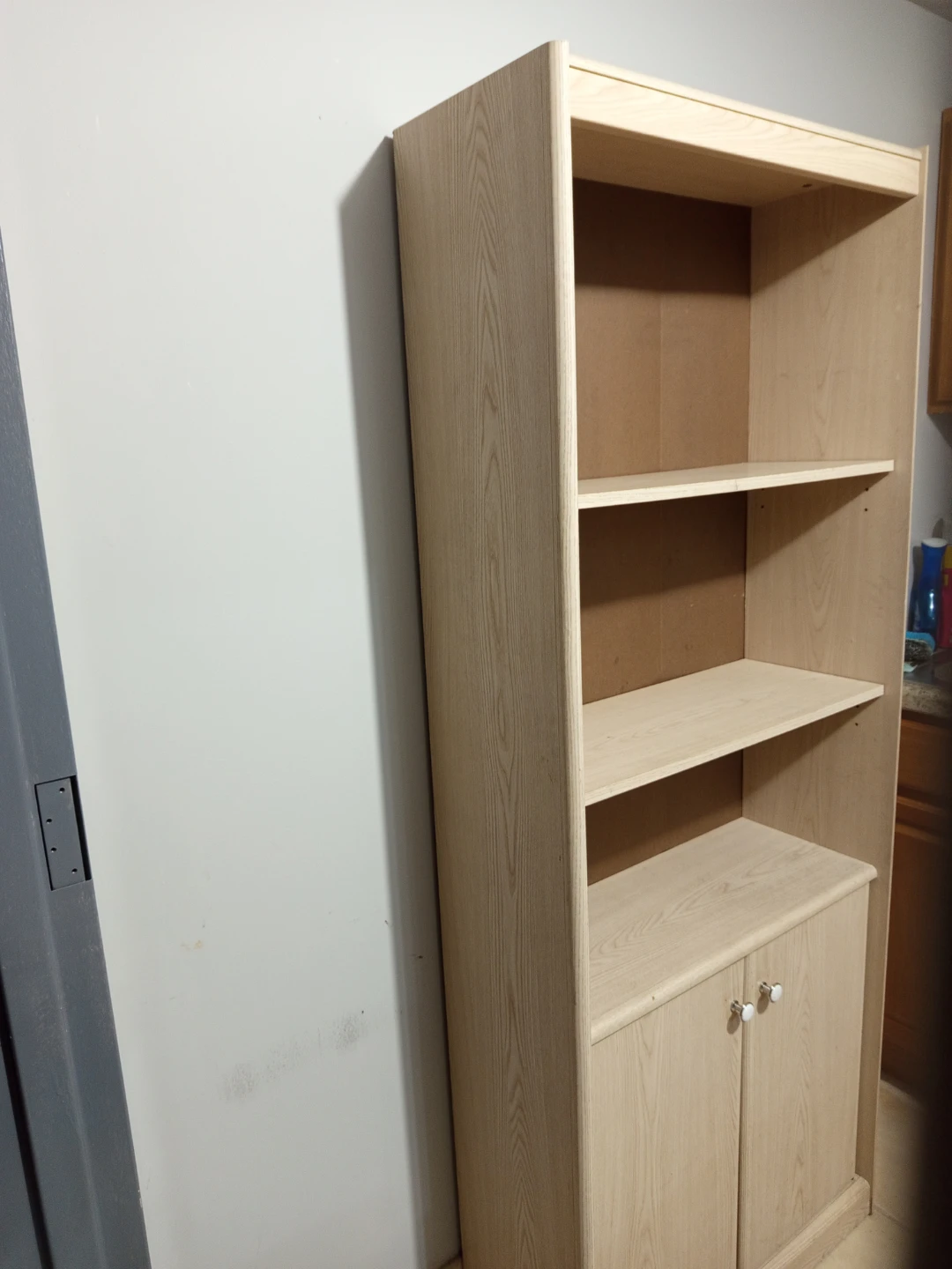 Light Wood Bookcase with Cabinet - photo 5
