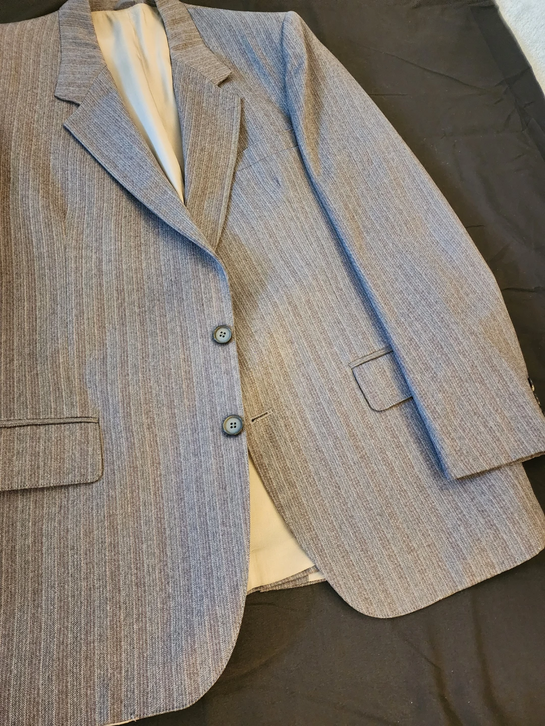 Men's Grey Striped Blazer