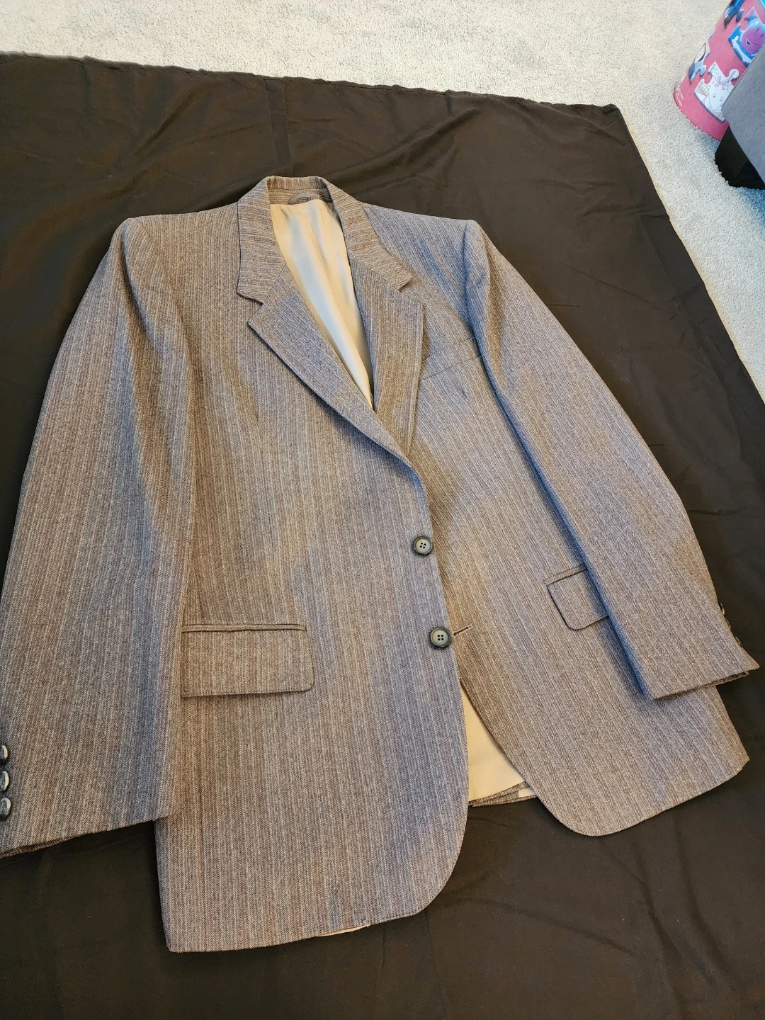 Men's Grey Striped Blazer - photo 2