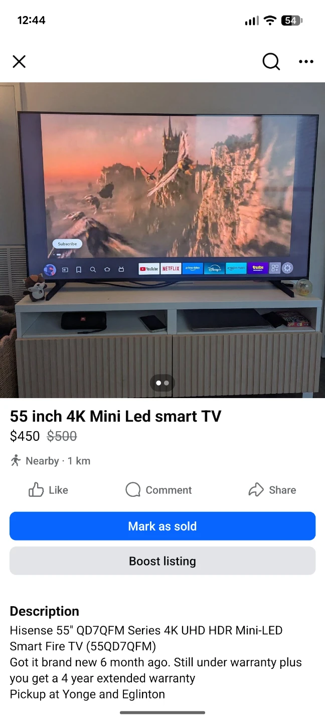 Hisense 55" QD7QFM Series 4K UHD HDR Mini-LED Smart Fire TV