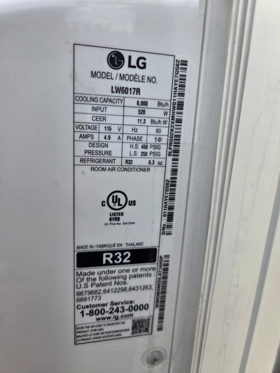 LG LW6017R 6,000 BTU Room Air Conditioner - photo 2