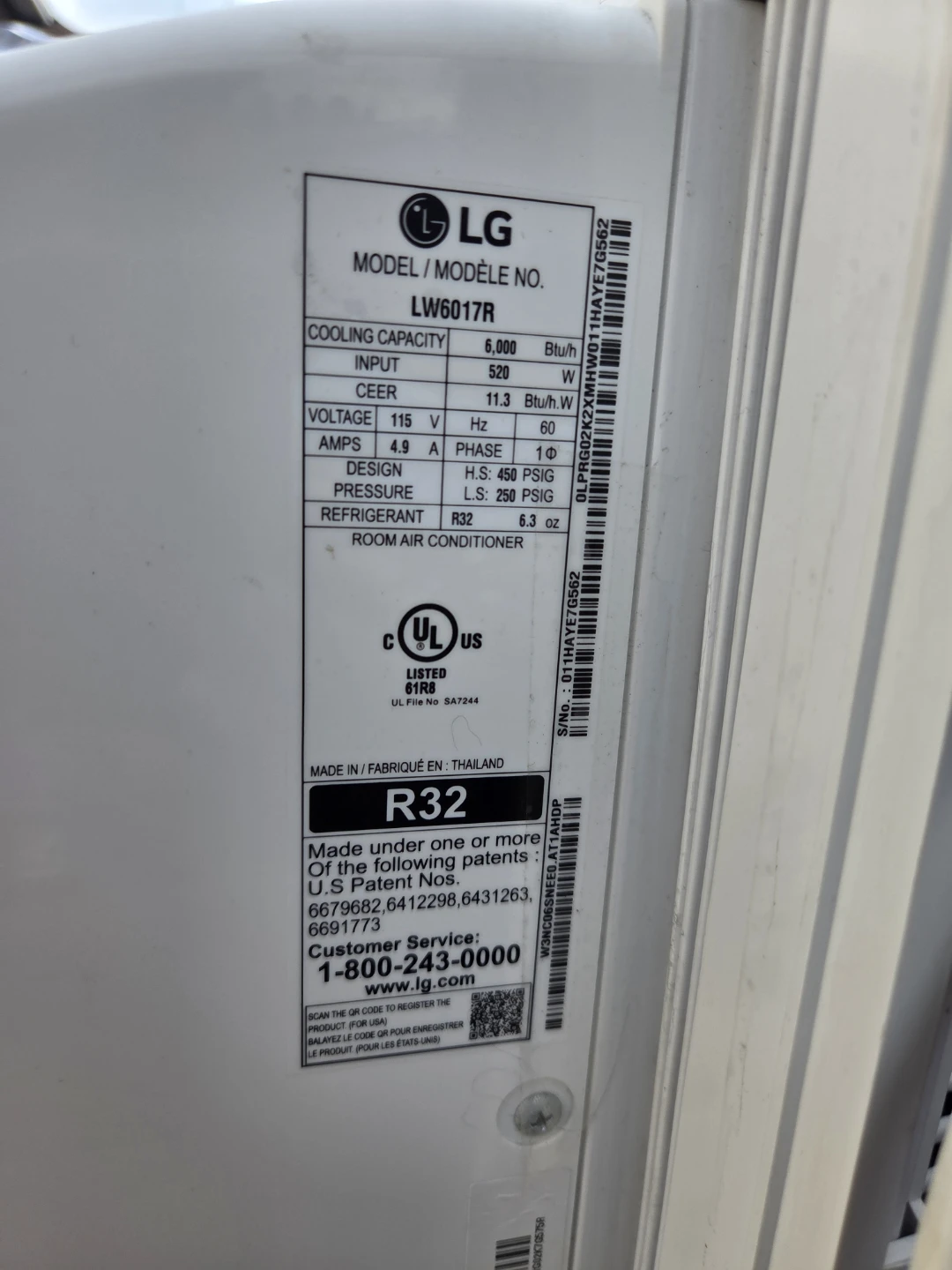 LG LW6017R 6,000 BTU Room Air Conditioner - photo 5
