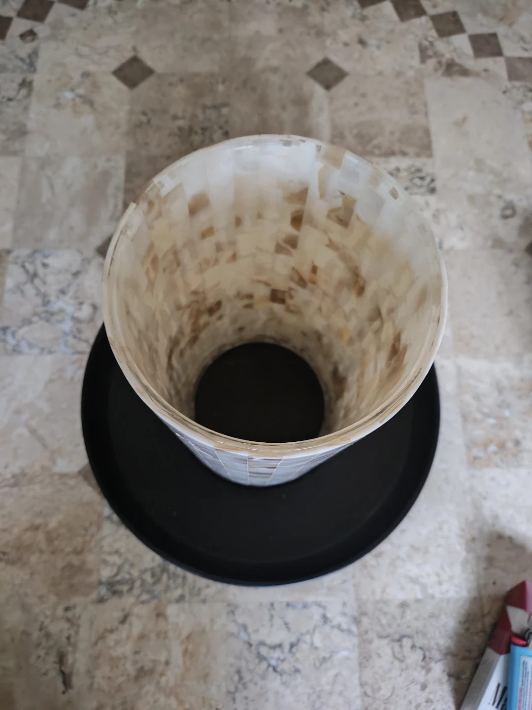 Mosaic Candle Cylinder on Metal Pedestal - photo 2