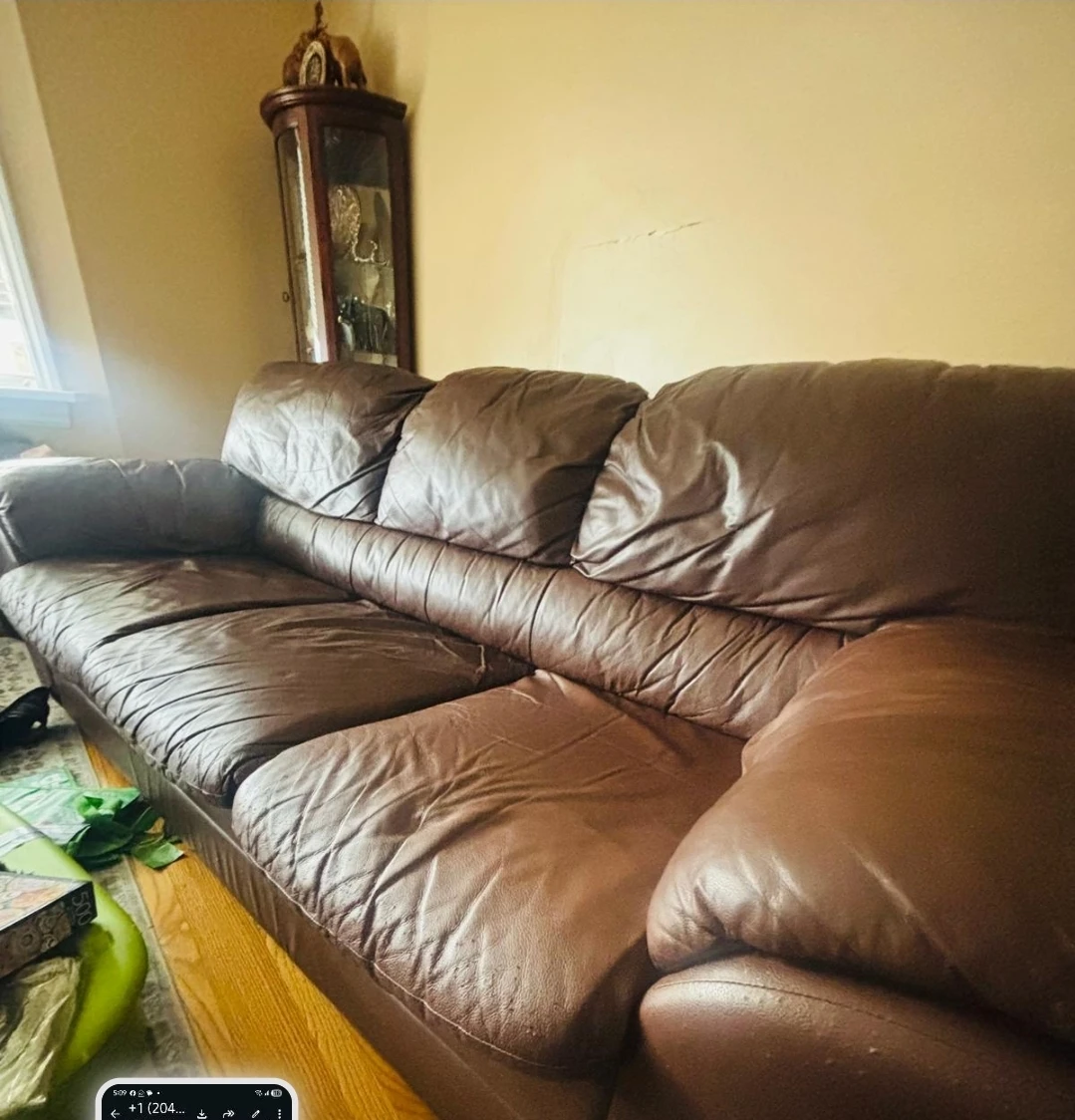 Brown Leather Sofa