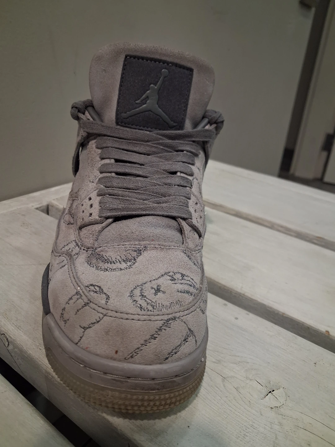 Air Jordan 4 KAWS Grey Sneakers - photo 4