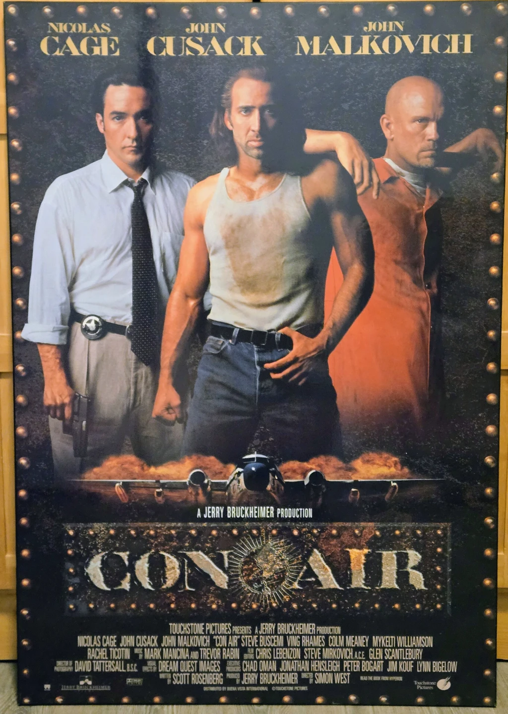 Con Air Original 1997 Movie Poster 27 x 40 Plak Mount
