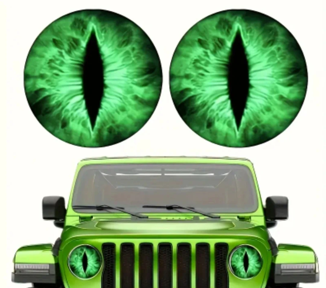 7 INCH JEEP MOTORBIKE HEADLIGHT DECAL COVERS NEW - photo 3