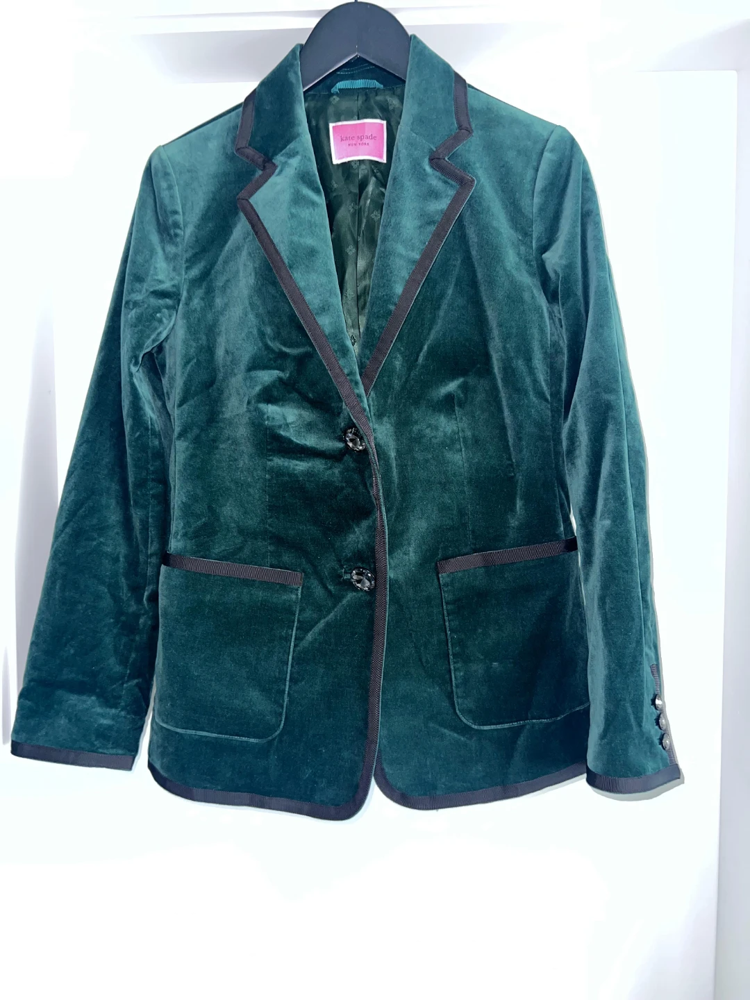 Kate Spade Velvet Blazer - Size 4 - Green