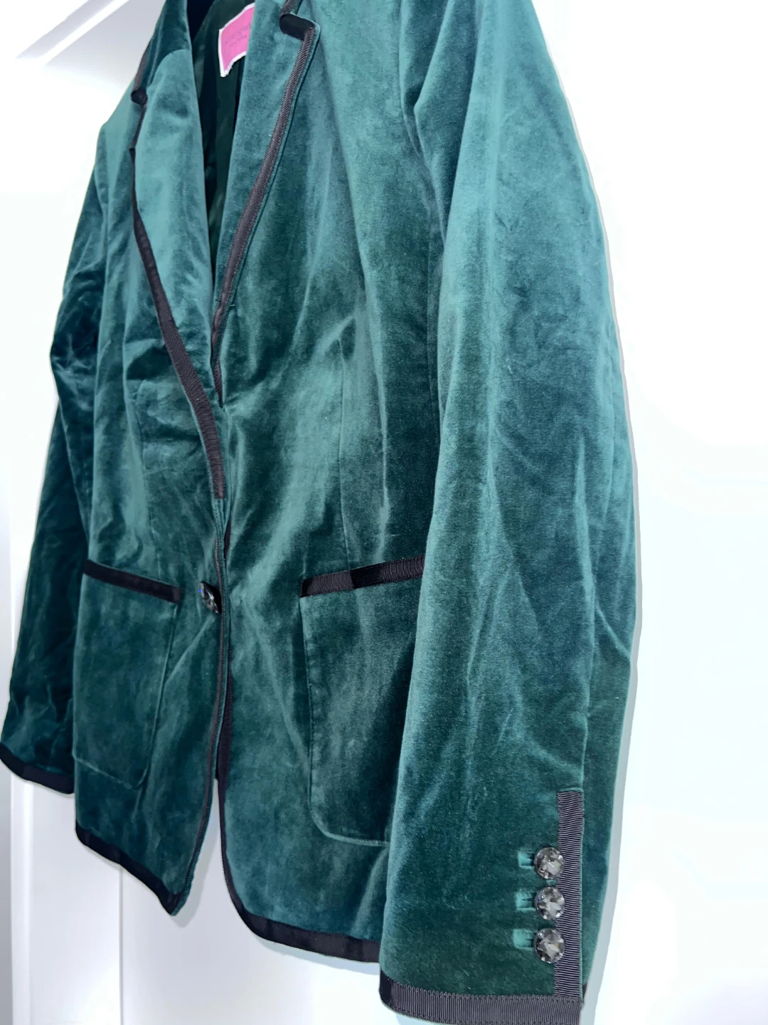 Kate Spade Velvet Blazer - Size 4 - Green - photo 3