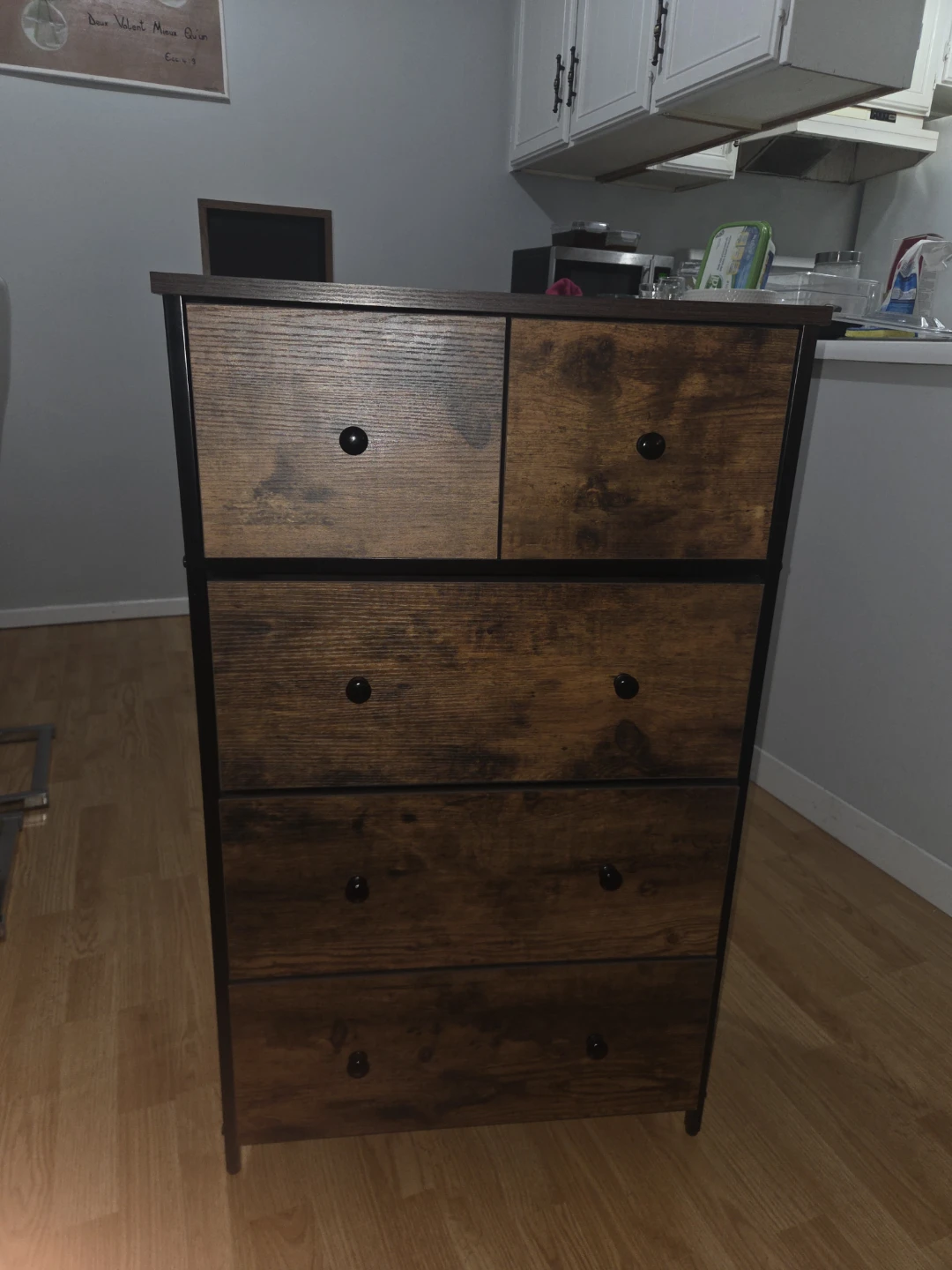 5-Drawer Dresser with Wood Top