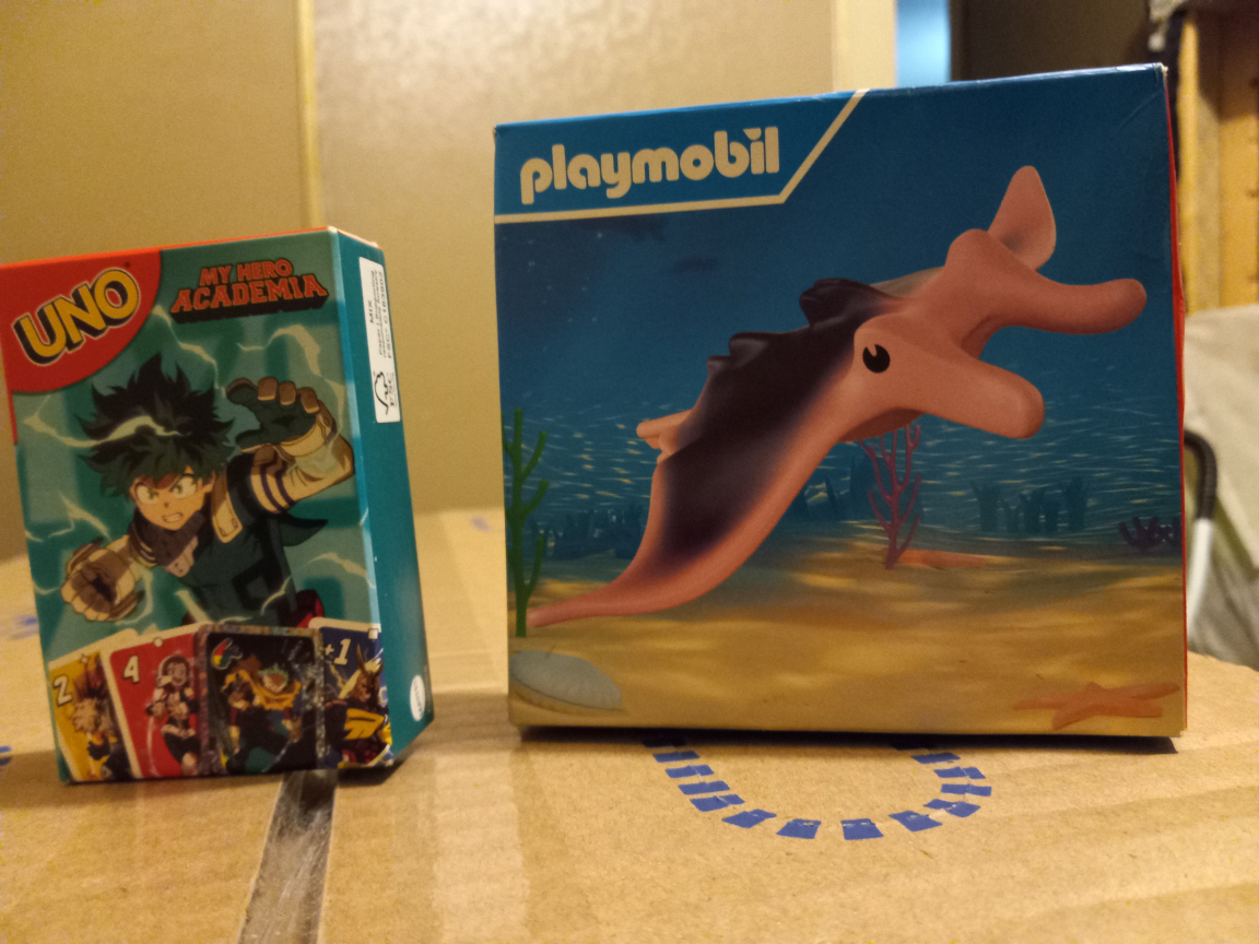 UNO My Hero Academia Card Game and Playmobil Sea Creature Set