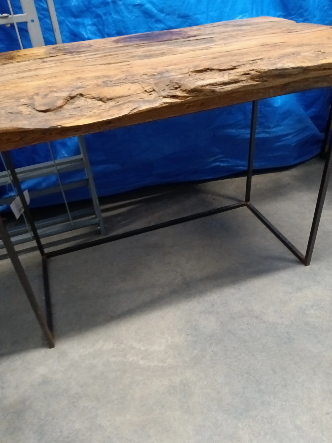Live Edge Wood Coffee Table with Metal Frame - photo 5