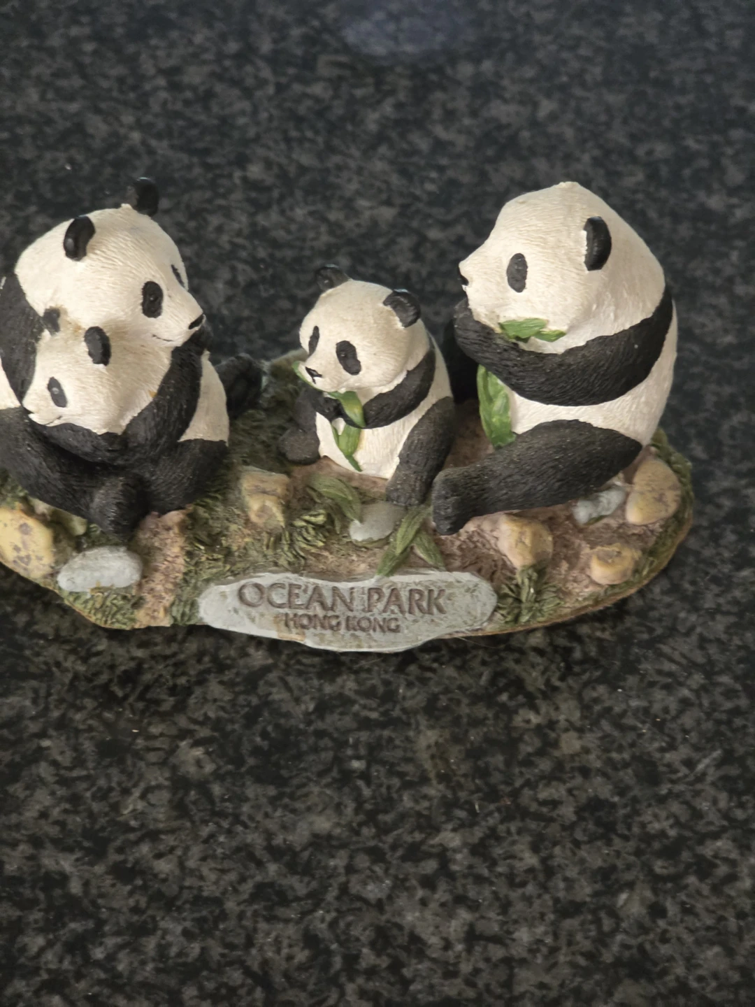 Ocean Park Hong Kong Panda Family Figurine