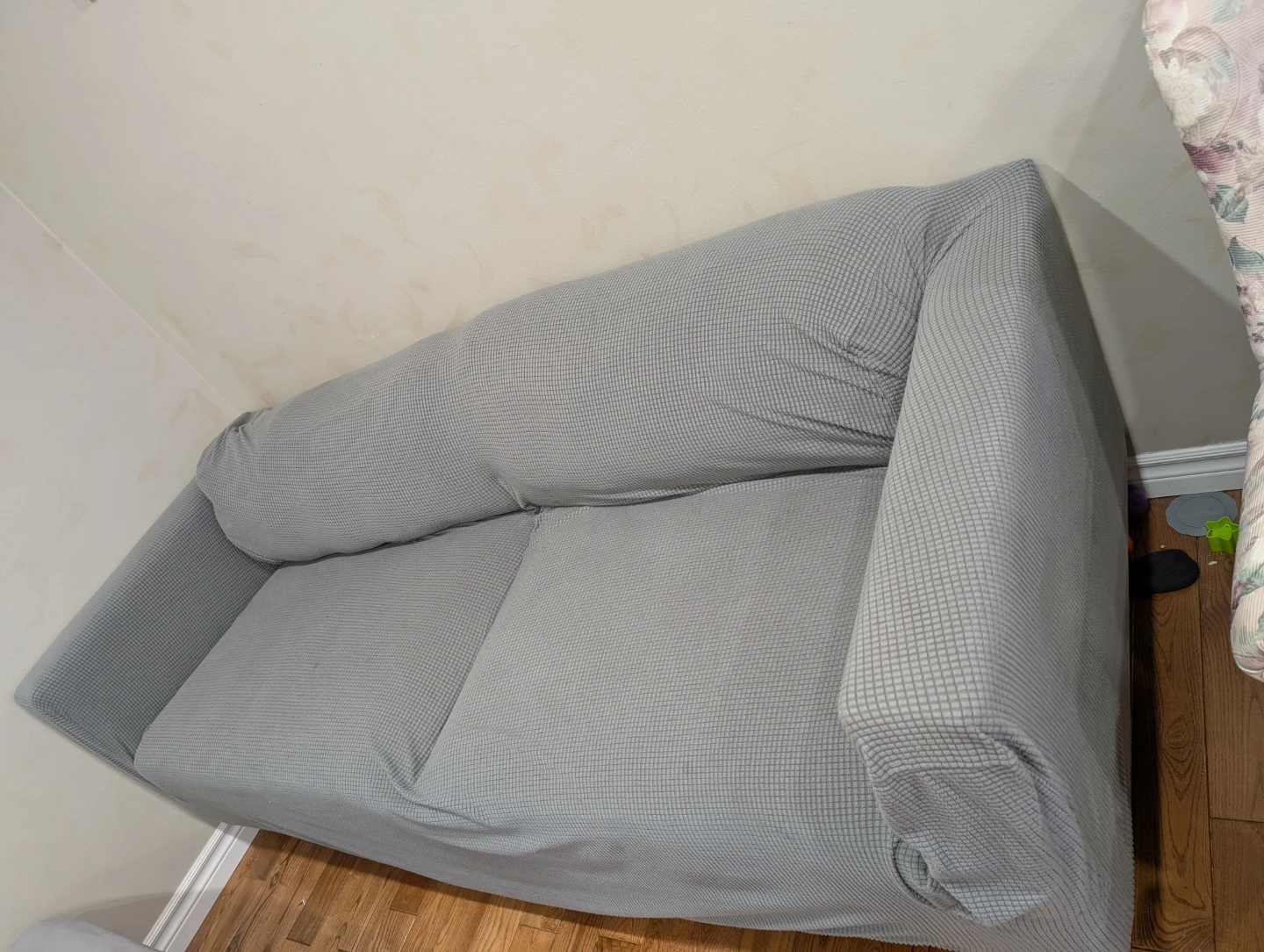 Grey Sofa Slipcover for 2-Seater Sofa - photo 2