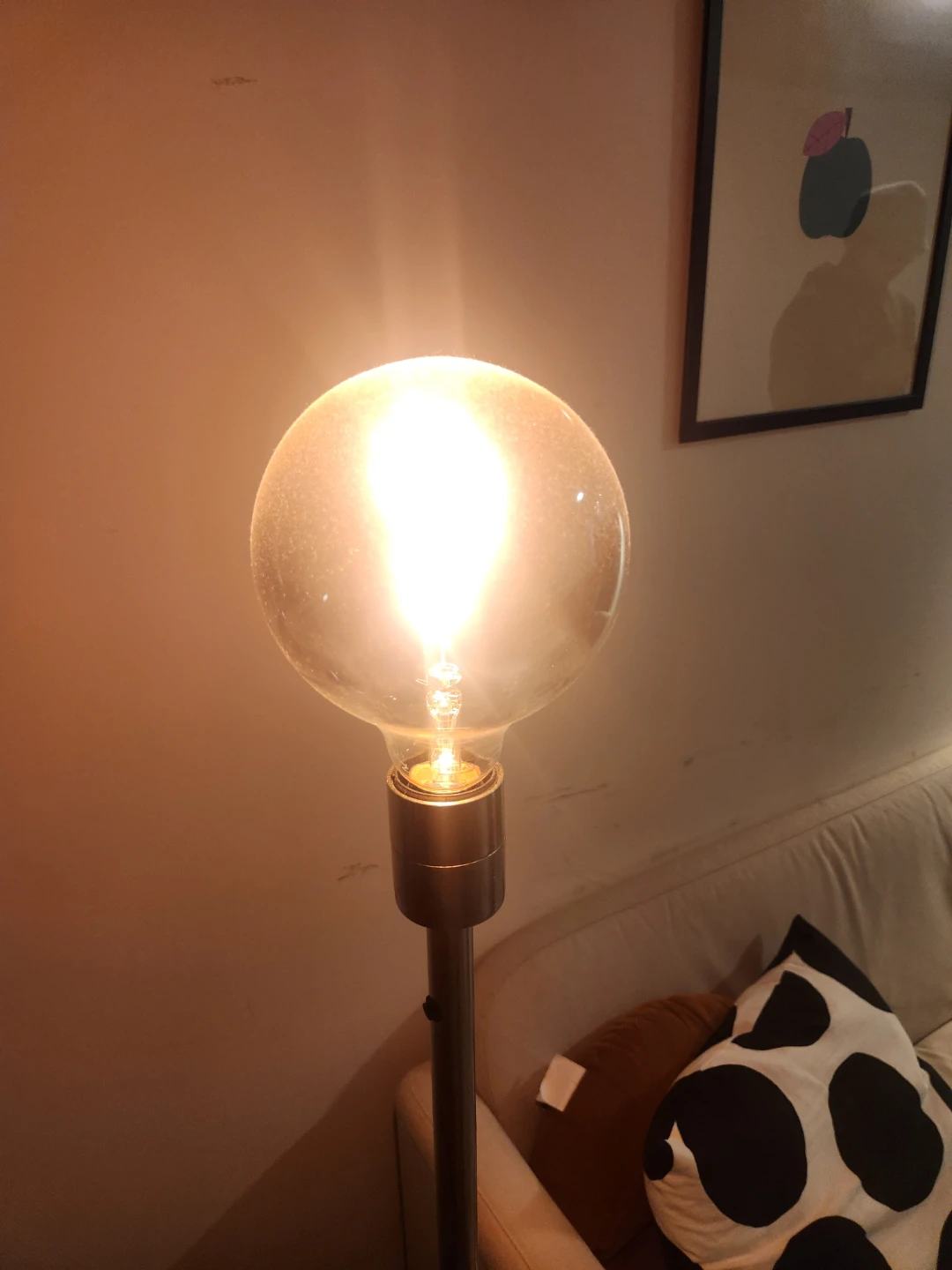 IKEA SKAFTET Nickel Plated Floor Lamp Base - photo 2