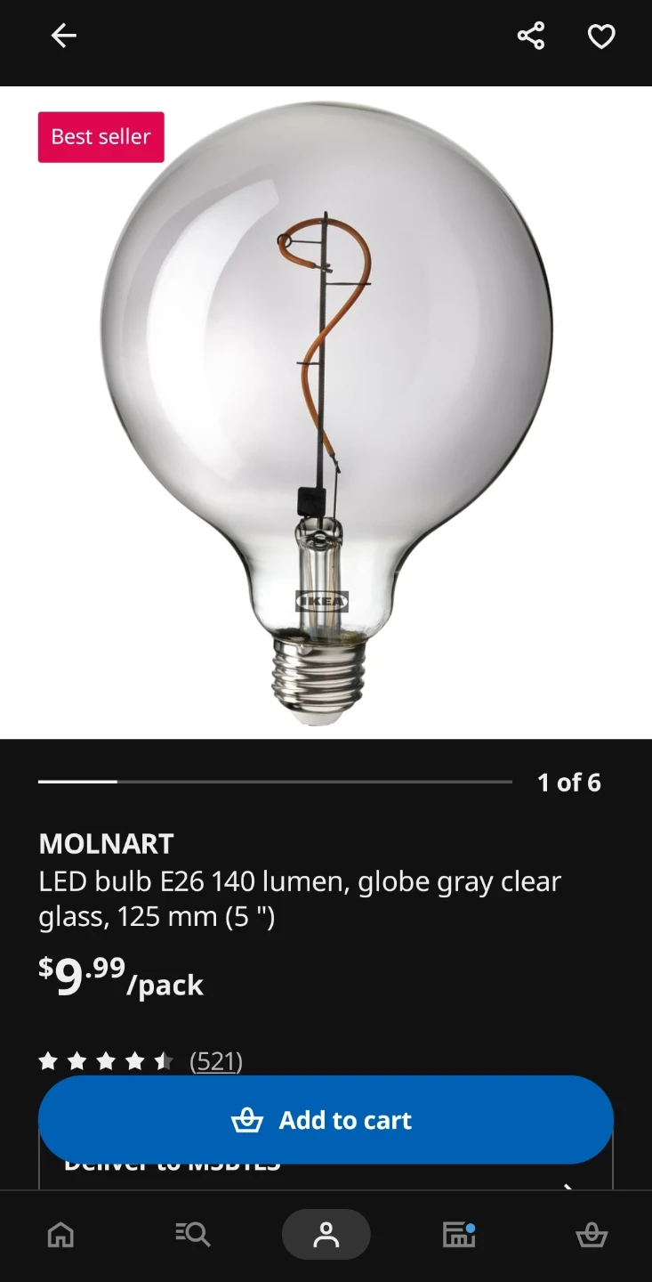 IKEA SKAFTET Nickel Plated Floor Lamp Base - photo 5
