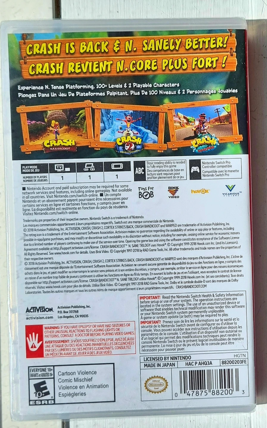 CRASH BANDICOOT  N-Sane Trilogy NEW - photo 2