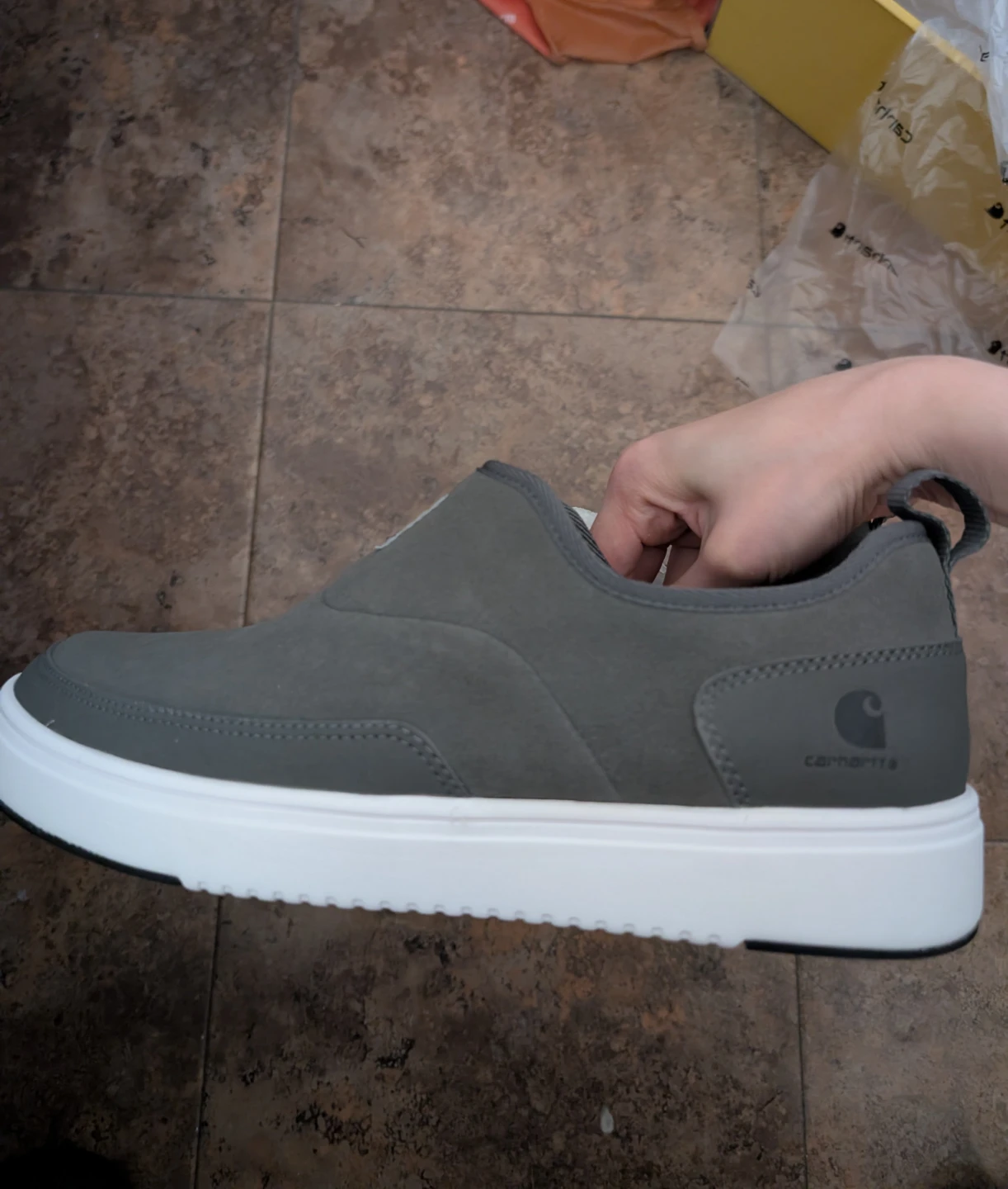 Brand New Grey Carhartt Women's Detroit Lined Slip On Shoes - photo 2