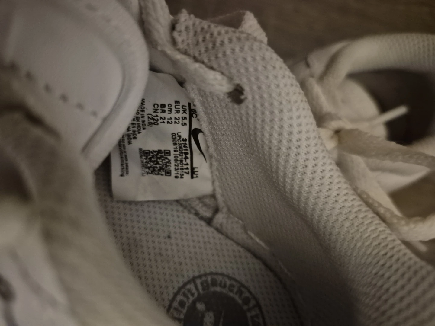 Nike Air Force 1 Toddler Shoes Size 5.5C White - photo 3