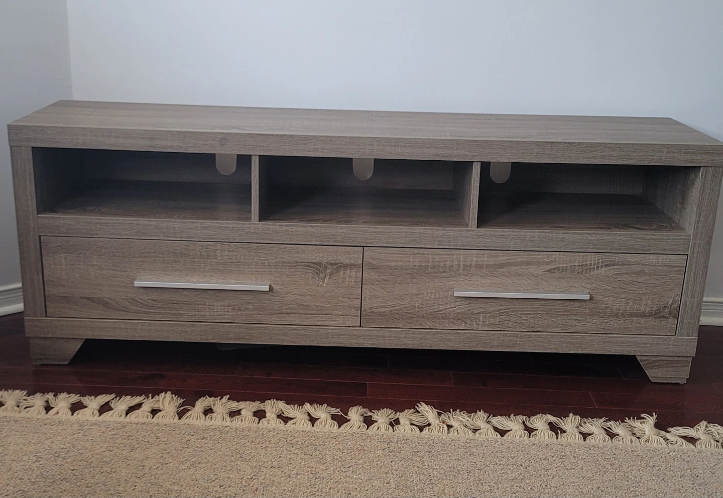 Grey Wash TV Stand with Drawers
