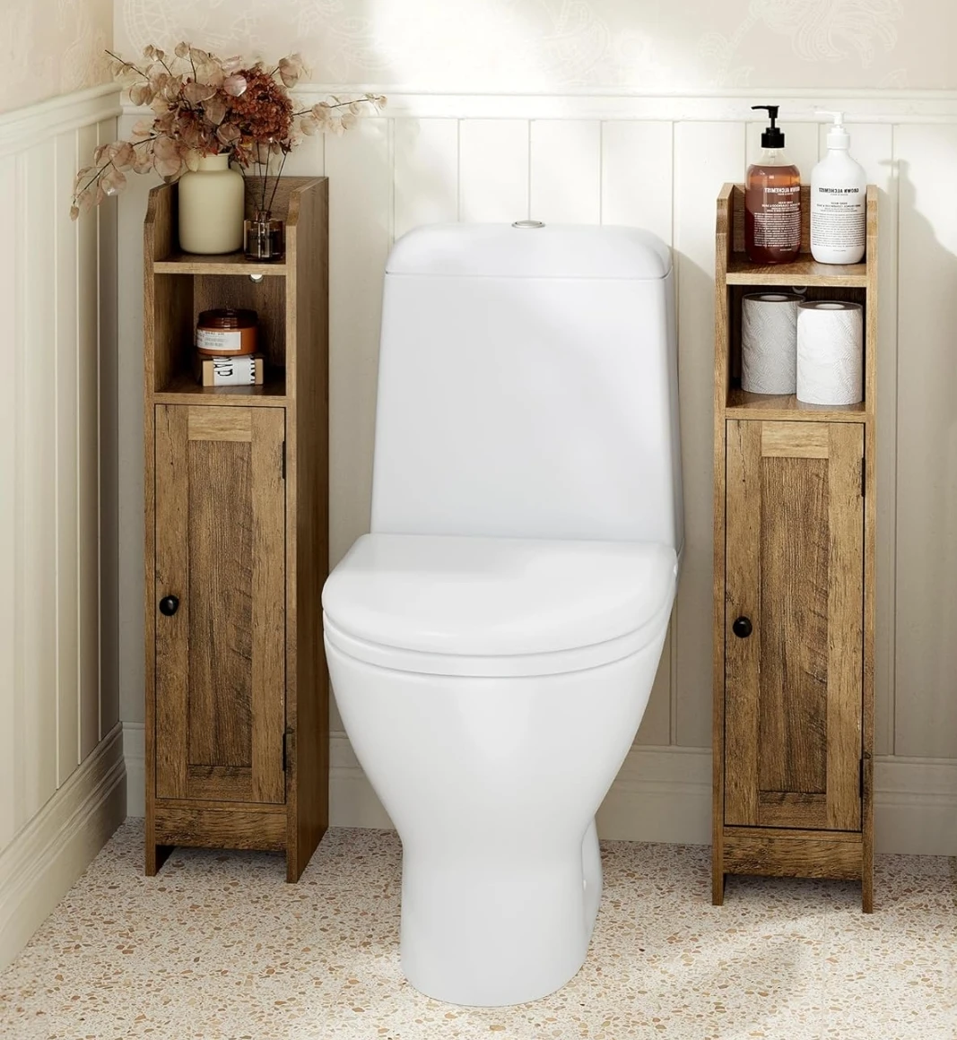 Narrow Bathroom Storage Cabinet with Door - photo 5