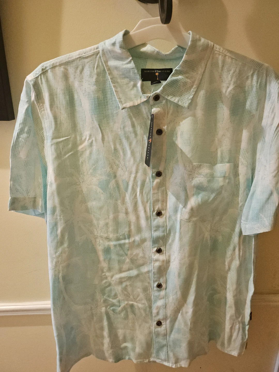 Margaritaville Blue Glass Short Sleeve Shirt - Size M