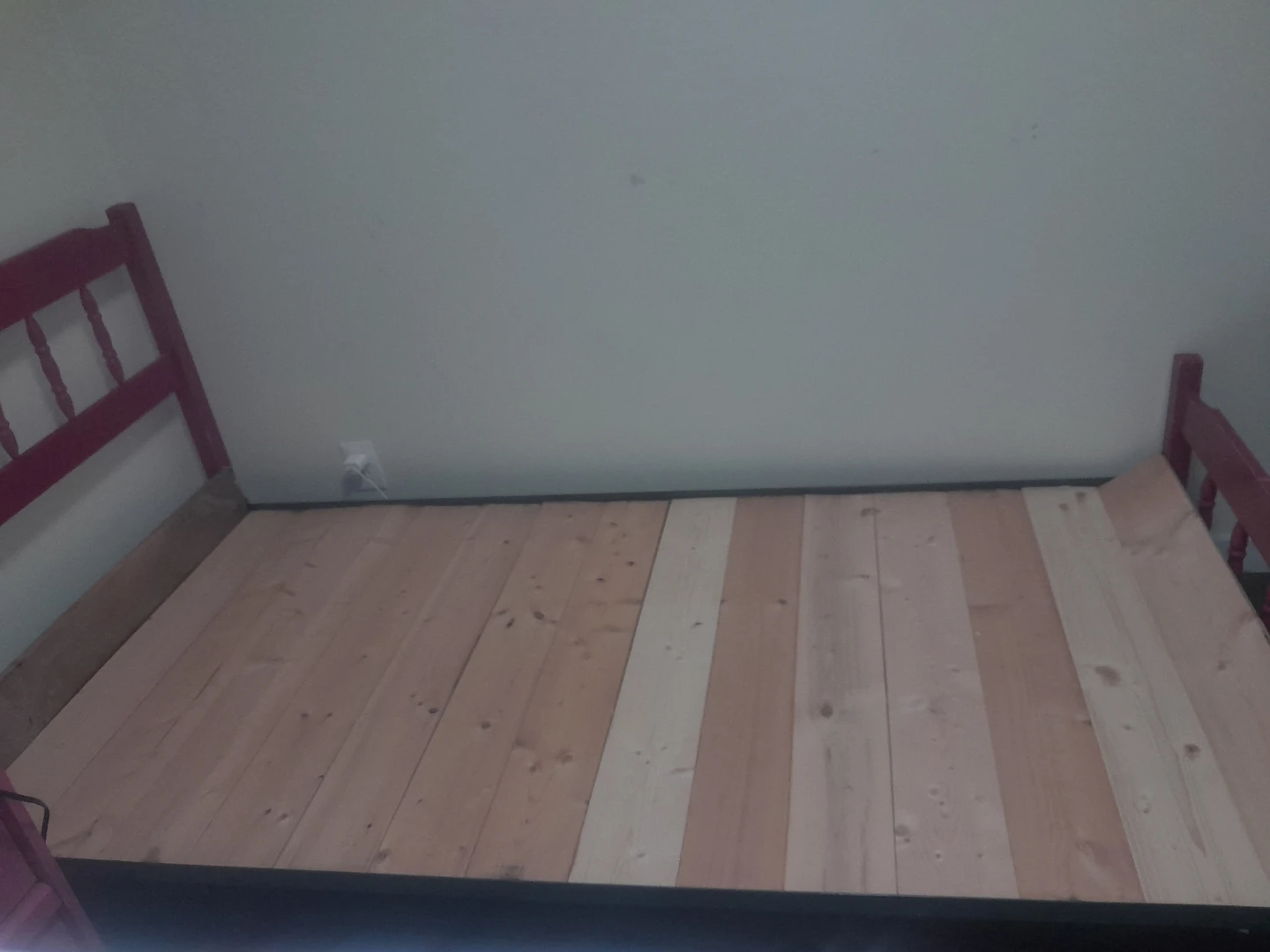Pink Wooden Bed Frame with Slat Base - photo 2
