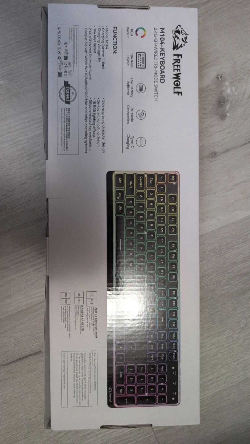 FREEWOLF M104 Tri-Mode RGB Keyboard - photo 2