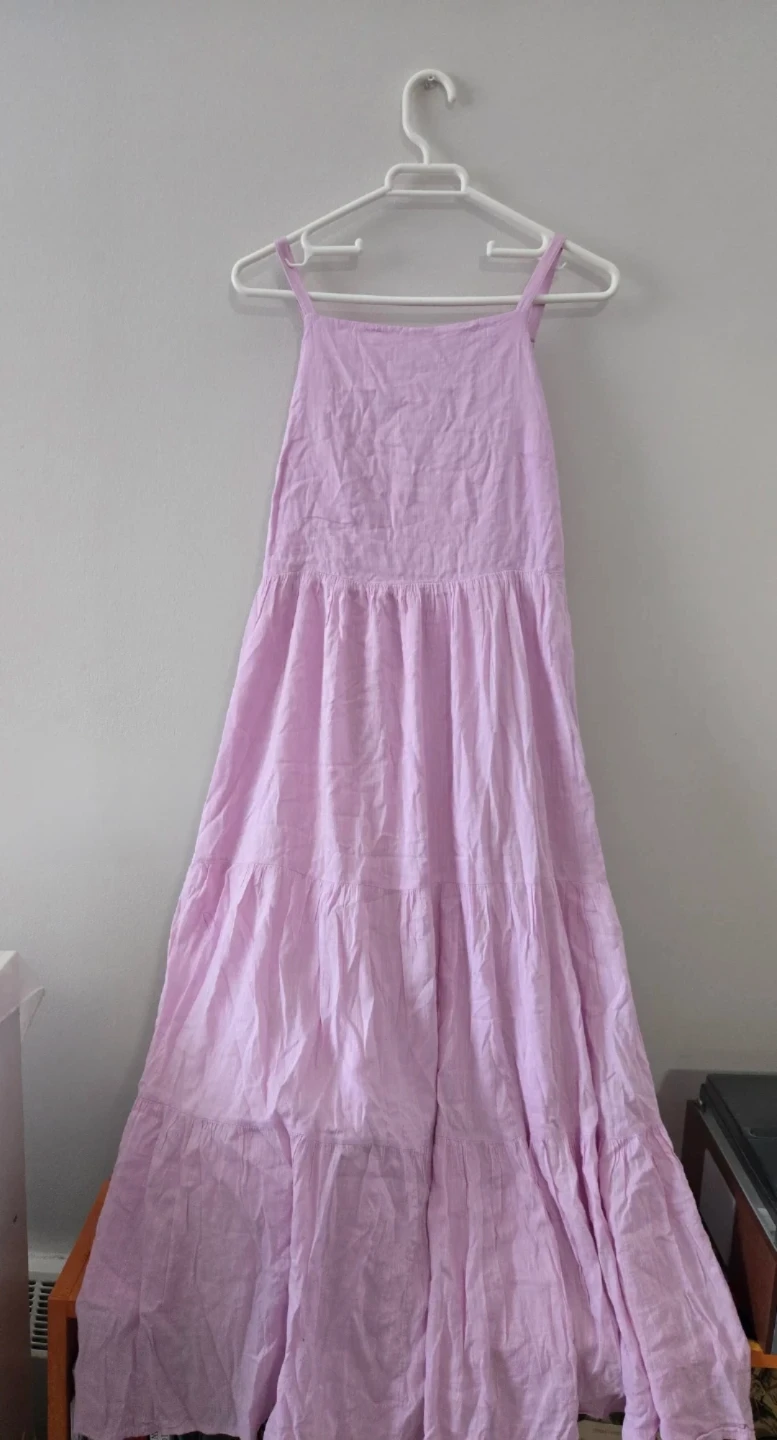 Old Navy Pink Tiered Maxi Dress Size Small 💞👚