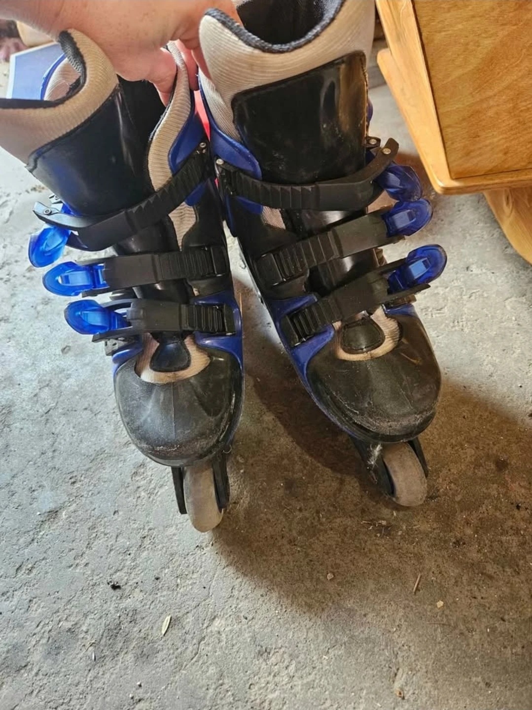 Blue and Black Rollerblades - Size 4
