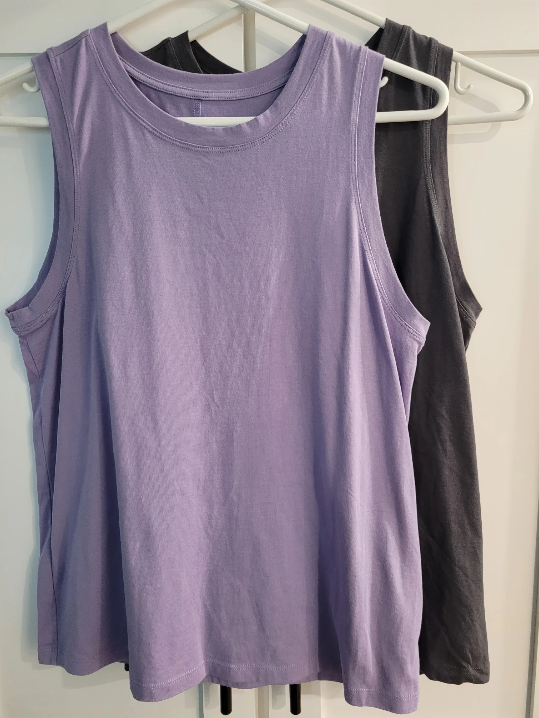 Womens Kersh Tank Tops (Purple and Grey)