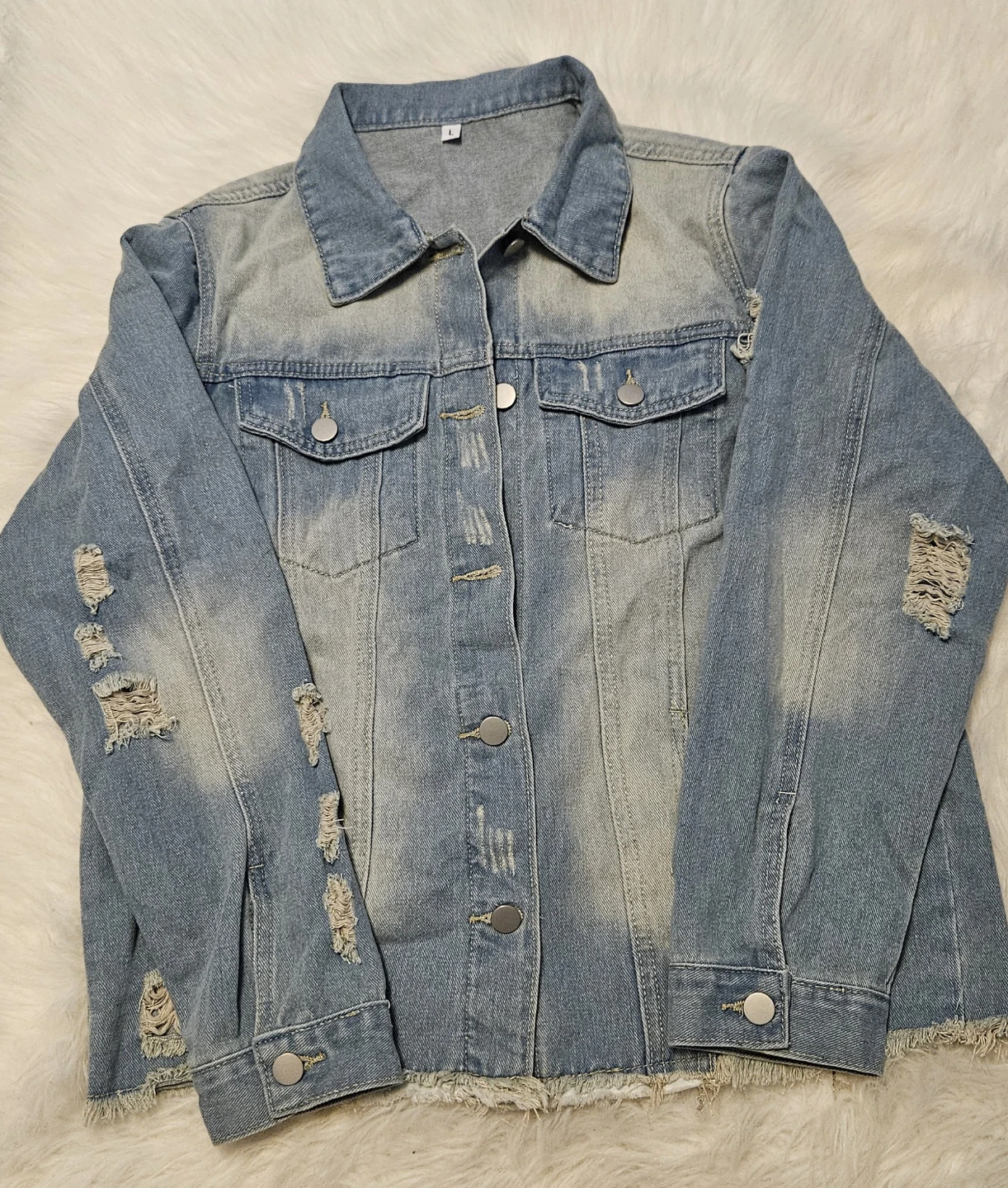 Distressed Denim Jacket - photo 3