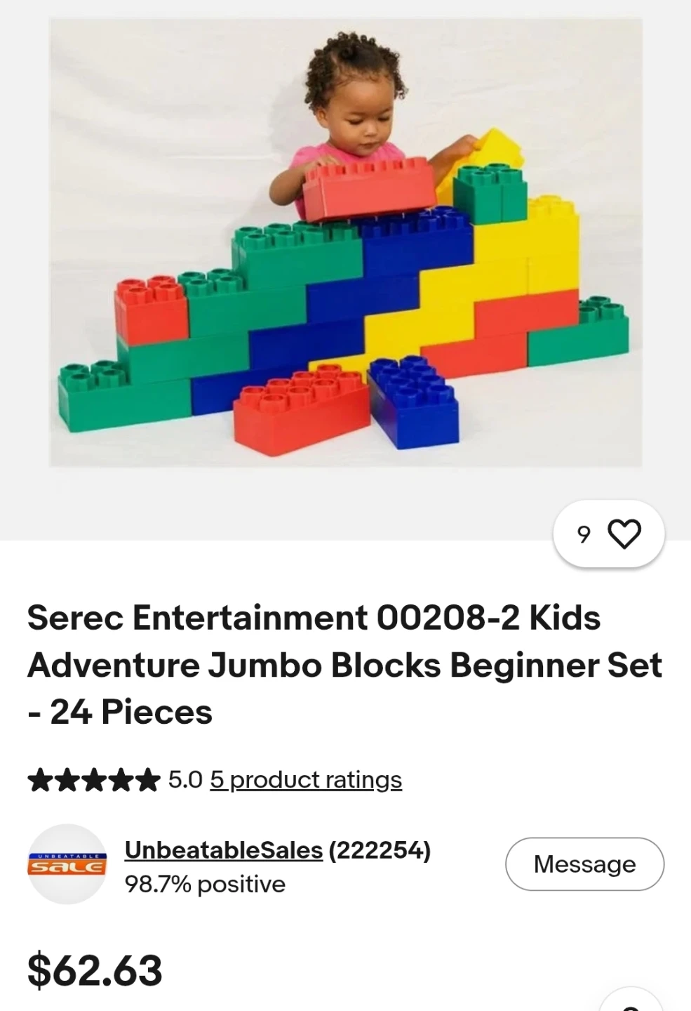 Serec Entertainment Jumbo Blocks Beginner Set - 24 Pieces