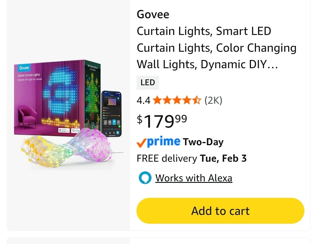 Govee Curtain Lights - Smart LED Curtain Lights - photo 4