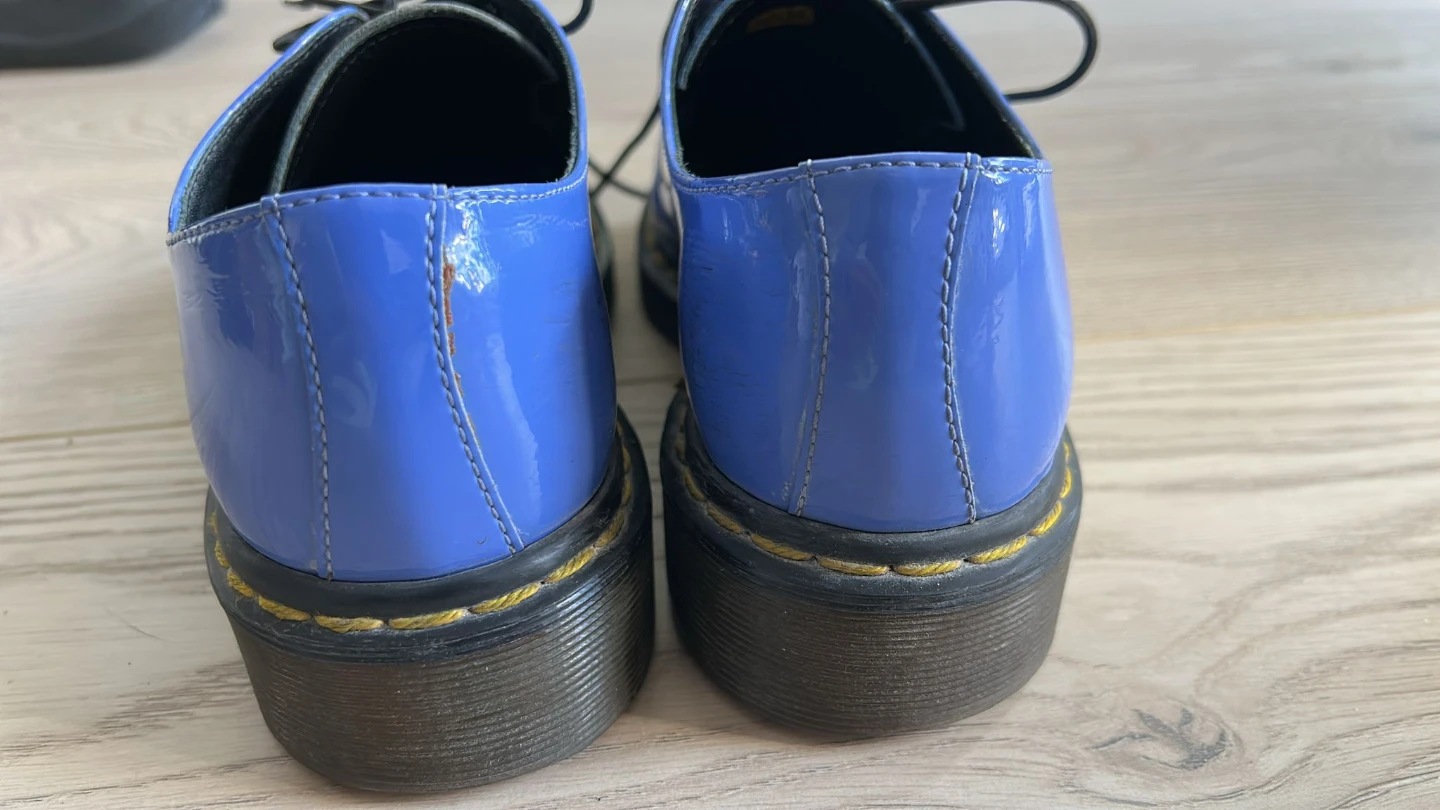 Dr. Martens 1461 Patent Leather Shoes - Blue - photo 3