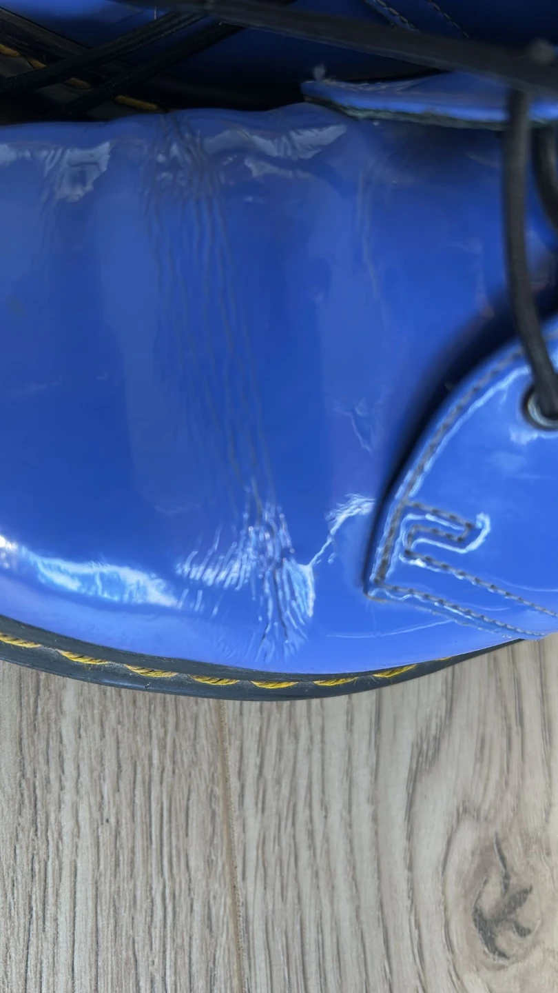 Dr. Martens 1461 Patent Leather Shoes - Blue - photo 5