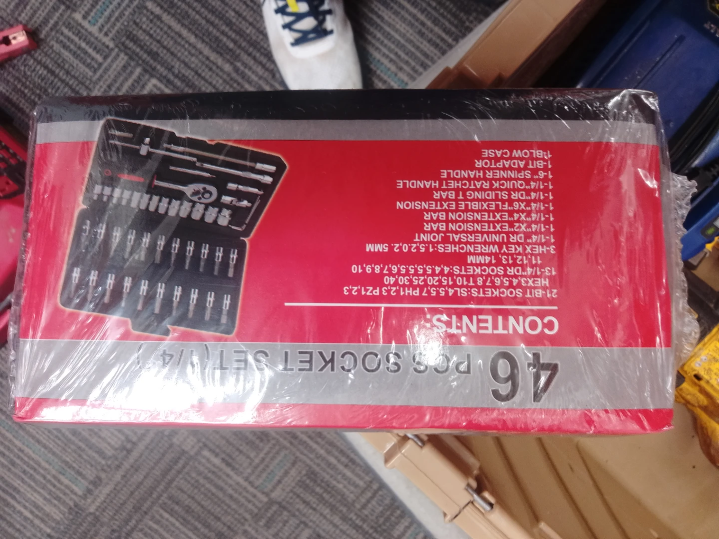 46-Piece 1/4" Drive Socket Set with Case