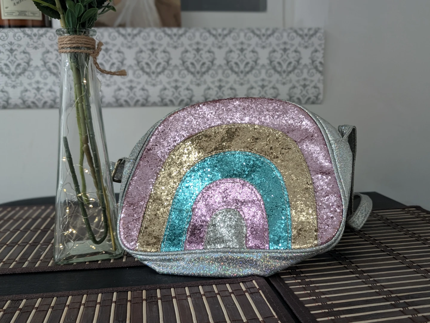 Girls Rainbow Sequin Crossbody Purse - photo 2